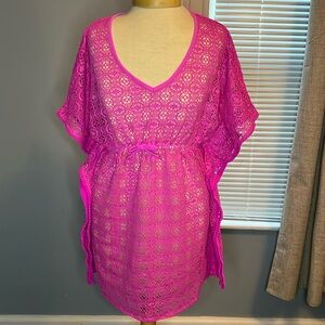 Ingear Fuchsia Lace Beach Coverup